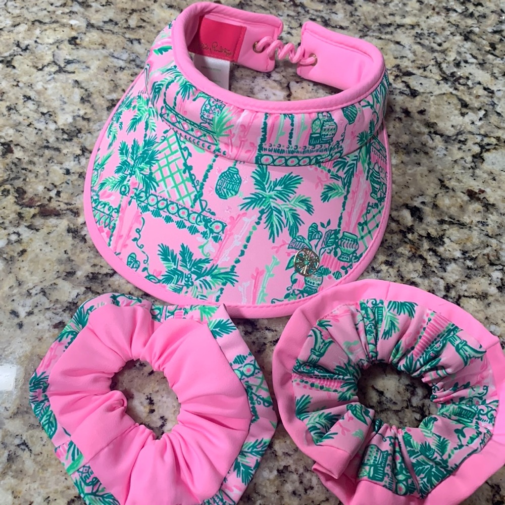 New Lilly Pulitzer Visor and 2 Hair scrunching